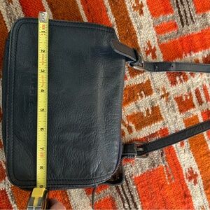 Liebeskind Maike Crossbody 4 compartment zippered Cow Leather Purse in Blue